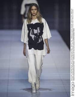 March 8, 2016 - Melbourne, Victoria, Australia - March 8, 2016 - Melbourne, Australia - A model wears Strateas.Carlucci for the Premium Runway 1 show during the 2016 Melbourne Fashion Week. Melbourne Australia - ZUMAk106