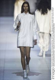 March 8, 2016 - Melbourne, Victoria, Australia - March 8, 2016 - Melbourne, Australia - A model wears Strateas.Carlucci for the Premium Runway 1 show during the 2016 Melbourne Fashion Week. Melbourne Australia - ZUMAk106