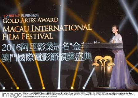 MACAU, CHINA - MARCH 08: (CHINA OUT) Actress Li Bingbing attends the Gold Aries Award Of Macau International Film Festival on March 8, 2016 in Macau, China.  CFP480844671