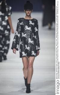 March 8, 2016 - Melbourne, Victoria, Australia - A model wears MacGraw for the Premium Runway 2 show during the 2016 Melbourne Fashion Week. Melbourne Australia - ZUMAk106