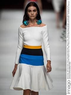 March 8, 2016 - Melbourne, Victoria, Australia - A model wears By Johnny for the Premium Runway 3 show during the 2016 Melbourne Fashion Week. Melbourne Australia - ZUMAk106