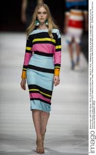 March 8, 2016 - Melbourne, Victoria, Australia - A model wears By Johnny for the Premium Runway 3 show during the 2016 Melbourne Fashion Week. Melbourne Australia - ZUMAk106