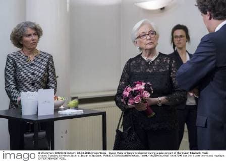 Queen Paola of Belgium pictured during a gala concert of the Queen Elisabeth Music Chapel, Tuesday 08 March 2016, at Bozar in Brussels.  HATIMxKAGHAT 04807296