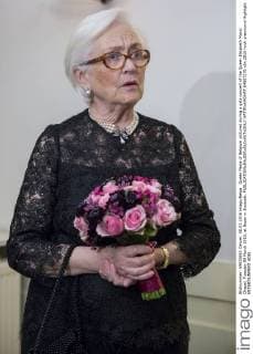 Queen Paola of Belgium pictured during a gala concert of the Queen Elisabeth Music Chapel, Tuesday 08 March 2016, at Bozar in Brussels.  HATIMxKAGHAT 04807276