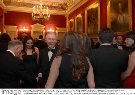 London: Prinz Charles empfängt Gäste zu Galakonzert . London, United Kingdom. Children and the Arts gala concert. The Prince of Wales meets guests as he hosts a gala concert marking the 10th anniversary of the Children and the Arts charity at St James s Palace, London.  xWPAxRotax xi-Imagesx IIM-12161-0013