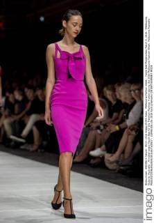 Melbourne Fashion Week - Yeojin Bae Modenschau March 9, 2016 - Melbourne, Victoria, Australia - A model wears Yeojin Bae for the Premium Runway 4 show during the 2016 Melbourne Fashion Week. Melbourne Australia - ZUMAk106