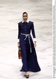 Indonesia: Fashion Week 2016 A model presents a creation by Kursein Karzai during Indonesia Fashion Week 2016 at Jakarta Convention Center in Jakarta, Indonesia. The theme of Indonesian Fashion Week 2016 are Reflections of Culture.  RahmadxAzharxHutomo