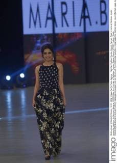 Pakistan Fashion Design Council Fashion Week in Lahore Pakistani model presents creations by famous designer MARIA.B on the first day of Pakistan Fashion Design Council (PFDC) Fashion Week.  RanaxSajidxHussain