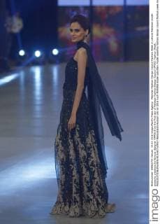 Pakistan Fashion Design Council Fashion Week in Lahore Pakistani model presents creations by famous designer MARIA.B on the first day of Pakistan Fashion Design Council (PFDC) Fashion Week.  RanaxSajidxHussain