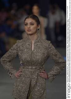 Pakistan Fashion Design Council Fashion Week in Lahore Pakistani model presents creations by famous designer MARIA.B on the first day of Pakistan Fashion Design Council (PFDC) Fashion Week.  RanaxSajidxHussain