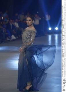Pakistan Fashion Design Council Fashion Week in Lahore Pakistani model presents creations by famous designer MARIA.B on the first day of Pakistan Fashion Design Council (PFDC) Fashion Week.  RanaxSajidxHussain
