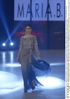 Pakistan Fashion Design Council Fashion Week in Lahore Pakistani model presents creations by famous designer MARIA.B on the first day of Pakistan Fashion Design Council (PFDC) Fashion Week.  RanaxSajidxHussain