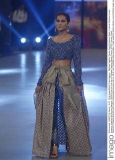 Pakistan Fashion Design Council Fashion Week in Lahore Pakistani model presents creations by famous designer MARIA.B on the first day of Pakistan Fashion Design Council (PFDC) Fashion Week.  RanaxSajidxHussain