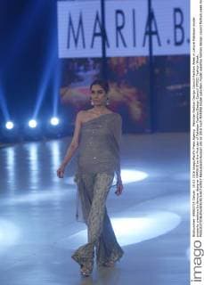 Pakistan Fashion Design Council Fashion Week in Lahore Pakistani model presents creations by famous designer MARIA.B on the first day of Pakistan Fashion Design Council (PFDC) Fashion Week.  RanaxSajidxHussain
