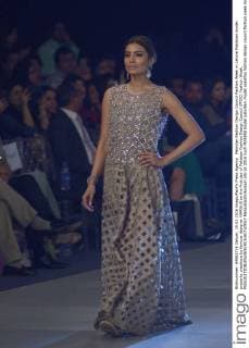 Pakistan Fashion Design Council Fashion Week in Lahore Pakistani model presents creations by famous designer MARIA.B on the first day of Pakistan Fashion Design Council (PFDC) Fashion Week.  RanaxSajidxHussain