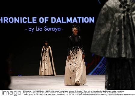 Indonesia : Chronicle of Dalmation by Lia Soraya A model wears the designs of Lia Soraya with the theme Chronicle Of Dalmation on the catwalk during the Indonesia Fashion Week 2016 at Jakarta Convention Center.  NatanaelxPohan