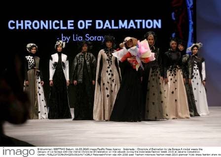 Indonesia : Chronicle of Dalmation by Lia Soraya A model wears the designs of Lia Soraya with the theme Chronicle Of Dalmation on the catwalk during the Indonesia Fashion Week 2016 at Jakarta Convention Center.  NatanaelxPohan