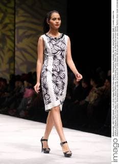 Fashunica by Stephen Tach at Jakarta Fashion Week A model wears the creation of Stephen Tach from Japan with the theme Fashunica , in Indonesia Fashion Week 2016, at Jakarta Convention Center.  NatanaelxPohan
