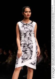 Fashunica by Stephen Tach at Jakarta Fashion Week A model wears the creation of Stephen Tach from Japan with the theme Fashunica , in Indonesia Fashion Week 2016, at Jakarta Convention Center.  NatanaelxPohan