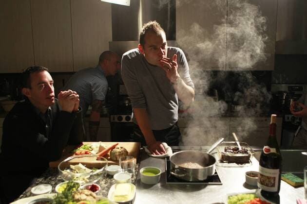 Nov. 14, 2011 - Chicago, IL, USA - Chef Daniel Humm, of Manhattan s Eleven Madison Park, prepares a meal of braised short ribs in test kitchen, November 14, 2011, in Chicago, Illinois. - ZUMAm67_