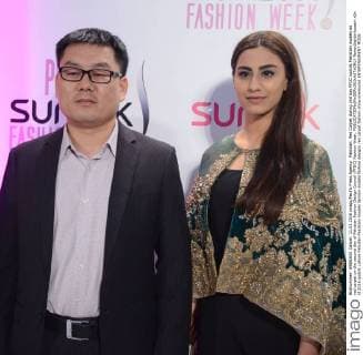 Pakistan: Red Carpet during 2nd day PFDC sunsilk Pakistani models on red carpet on the second day of Pakistan Fashion Design Council (PFDC) Fashion Week.  RanaxSajidxHussain