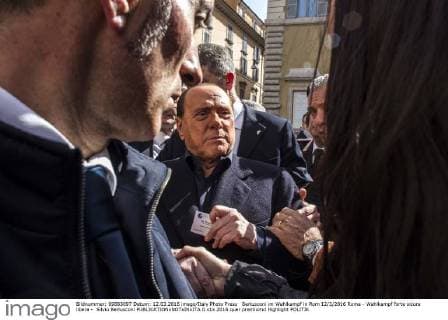 Berlusconi im Wahlkampf in Rom 12 3 2016 Roma - Wahlkampf forte sicura libera - Silvio Berlusconi  0