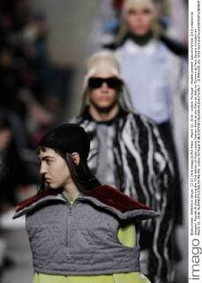 March 12, 2016 - Lisbon, Portugal - Models present Autumn Winter 2016 creation by designer Ricardo Andrez during the 45rd edition of Moda Lisboa Fashion Week at the Patio da Gale on Terreiro do Paco Square in Lisbon on March 12, 2016. NURPHOTO CARLOS PALMA. Lisbon Portugal  - ZUMAn230