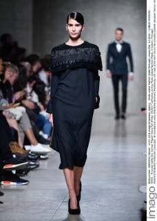 Moda Lisboa Fashion Week Portugal, Lisbon,Mar. 12,2016 - LISBOA FASHION WEEK - A model walks the runway Miguel Vieira Fall Winter 2016 17 Collection during Moda Lisboa Fashion Week, in Lisbon, Portugal.  Copyright: BrunoxdexCarvalho