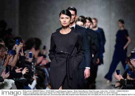 Moda Lisboa Fashion Week Portugal, Lisbon,Mar. 12,2016 - LISBOA FASHION WEEK - A model walks the runway Miguel Vieira Fall Winter 2016 17 Collection during Moda Lisboa Fashion Week, in Lisbon, Portugal.  Copyright: BrunoxdexCarvalho
