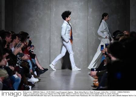 Moda Lisboa Fashion Week Portugal, Lisbon,Mar. 12,2016 - LISBOA FASHION WEEK - A model walks the runway Miguel Vieira Fall Winter 2016 17 Collection during Moda Lisboa Fashion Week, in Lisbon, Portugal.  Copyright: BrunoxdexCarvalho
