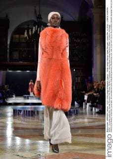 Moda Lisboa Fashion Week Portugal, Lisbon,Mar. 12,2016 - LISBOA FASHION WEEK - A model walks the runway Morecco Fall Winter 2016 17 Collection during Moda Lisboa Fashion Week, in Lisbon, Portugal.  Copyright: BrunoxdexCarvalho