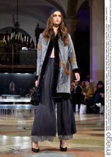 Moda Lisboa Fashion Week Portugal, Lisbon,Mar. 12,2016 - LISBOA FASHION WEEK - A model walks the runway Morecco Fall Winter 2016 17 Collection during Moda Lisboa Fashion Week, in Lisbon, Portugal.  Copyright: BrunoxdexCarvalho