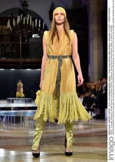 Moda Lisboa Fashion Week Portugal, Lisbon,Mar. 12,2016 - LISBOA FASHION WEEK - A model walks the runway Morecco Fall Winter 2016 17 Collection during Moda Lisboa Fashion Week, in Lisbon, Portugal.  Copyright: BrunoxdexCarvalho