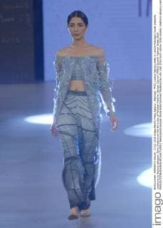 Pakistan: PFDC sunsilk fashion week in Lahore Pakistani model presents creations by famous designer Saira Shakira on the third day of Pakistan Fashion Design Council (PFDC) Sunsilk Fashion Week 2016.  RanaxSajidxHussain