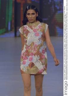 Pakistan: PFDC sunsilk fashion week in Lahore Pakistani model presents creations by famous designer Kamiar Rokni on the third day of Pakistan Fashion Design Council (PFDC) Sunsilk Fashion Week 2016.  RanaxSajidxHussain