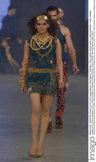 Pakistan: PFDC sunsilk fashion week in Lahore Pakistani model presents creations by famous designer HSY on the third day of Pakistan Fashion Design Council (PFDC) Sunsilk Fashion Week 2016.  RanaxSajidxHussain