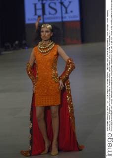 Pakistan: PFDC sunsilk fashion week in Lahore Pakistani model presents creations by famous designer HSY on the third day of Pakistan Fashion Design Council (PFDC) Sunsilk Fashion Week 2016.  RanaxSajidxHussain