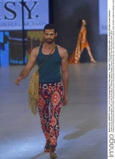 Pakistan: PFDC sunsilk fashion week in Lahore Pakistani model presents creations by famous designer HSY on the third day of Pakistan Fashion Design Council (PFDC) Sunsilk Fashion Week 2016.  RanaxSajidxHussain