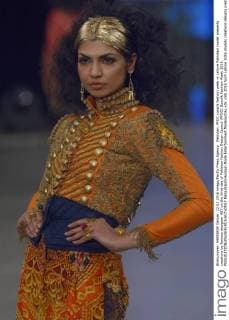 Pakistan: PFDC sunsilk fashion week in Lahore Pakistani model presents creations by famous designer HSY on the third day of Pakistan Fashion Design Council (PFDC) Sunsilk Fashion Week 2016.  RanaxSajidxHussain