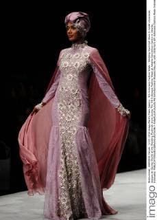 5th Indonesia Fashion Week - Wedding Muslimah Show A model showcases designs by Qonita Gholib at the Wedding Muslimah show during The 5th Indonesia Fashion Week at Jakarta Convention Centre in Jakarta, Indonesia.  RobertusxPudyanto