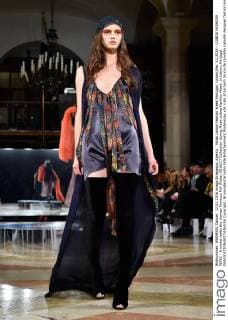 Moda Lisboa Fashion Week Portugal, Lisbon,Mar. 12,2016 - LISBOA FASHION WEEK - A model walks the runway Morecco Fall Winter 2016 17 Collection during Moda Lisboa Fashion Week, in Lisbon, Portugal.  Copyright: BrunoxdexCarvalho