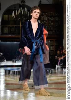 Moda Lisboa Fashion Week Portugal, Lisbon,Mar. 12,2016 - LISBOA FASHION WEEK - A model walks the runway Morecco Fall Winter 2016 17 Collection during Moda Lisboa Fashion Week, in Lisbon, Portugal.  Copyright: BrunoxdexCarvalho
