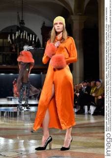 Moda Lisboa Fashion Week Portugal, Lisbon,Mar. 12,2016 - LISBOA FASHION WEEK - A model walks the runway Morecco Fall Winter 2016 17 Collection during Moda Lisboa Fashion Week, in Lisbon, Portugal.  Copyright: BrunoxdexCarvalho