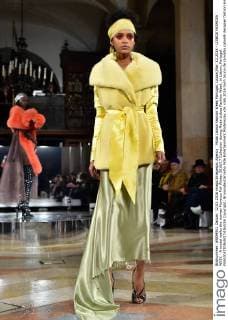 Moda Lisboa Fashion Week Portugal, Lisbon,Mar. 12,2016 - LISBOA FASHION WEEK - A model walks the runway Morecco Fall Winter 2016 17 Collection during Moda Lisboa Fashion Week, in Lisbon, Portugal.  Copyright: BrunoxdexCarvalho