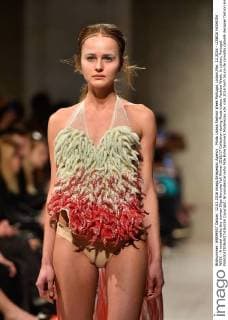 Moda Lisboa Fashion Week Portugal, Lisbon,Mar. 12,2016 - LISBOA FASHION WEEK - A model walks the runway Olga Noronha Fall Winter 2016 17 Collection during Moda Lisboa Fashion Week, in Lisbon, Portugal.  Copyright: BrunoxdexCarvalho