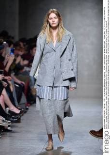 Moda Lisboa Fashion Week Portugal, Lisbon,Mar. 12,2016 - LISBOA FASHION WEEK - A model walks the runway Pedro Pedro Fall Winter 2016 17 Collection during Moda Lisboa Fashion Week, in Lisbon, Portugal.  Copyright: BrunoxdexCarvalho