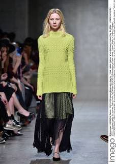 Moda Lisboa Fashion Week Portugal, Lisbon,Mar. 12,2016 - LISBOA FASHION WEEK - A model walks the runway Pedro Pedro Fall Winter 2016 17 Collection during Moda Lisboa Fashion Week, in Lisbon, Portugal.  Copyright: BrunoxdexCarvalho