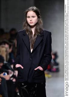 Moda Lisboa Fashion Week Portugal, Lisbon,Mar. 12,2016 - LISBOA FASHION WEEK - A model walks the runway Pedro Pedro Fall Winter 2016 17 Collection during Moda Lisboa Fashion Week, in Lisbon, Portugal.  Copyright: BrunoxdexCarvalho