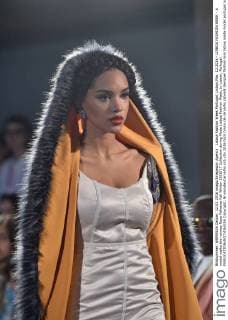Lisboa Fashion Week Portugal, Lisbon,Mar. 12,2016 - LISBOA FASHION WEEK - A model walks the runway Rose Palhares Fall Winter 2016 17 Collection during Moda Lisboa Fashion Week, in Lisbon, Portugal.  Copyright: BrunoxdexCarvalho