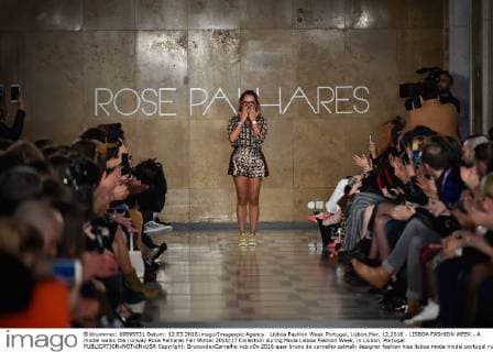 Lisboa Fashion Week Portugal, Lisbon,Mar. 12,2016 - LISBOA FASHION WEEK - A model walks the runway Rose Palhares Fall Winter 2016 17 Collection during Moda Lisboa Fashion Week, in Lisbon, Portugal.  Copyright: BrunoxdexCarvalho